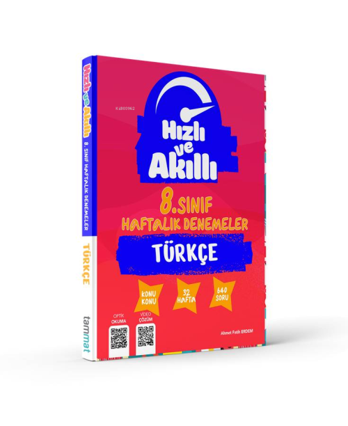 Tammat Yayıncılık Hızlı ve Akıllı 8.Sınıf Türkçe Haftalık Denemeleri -