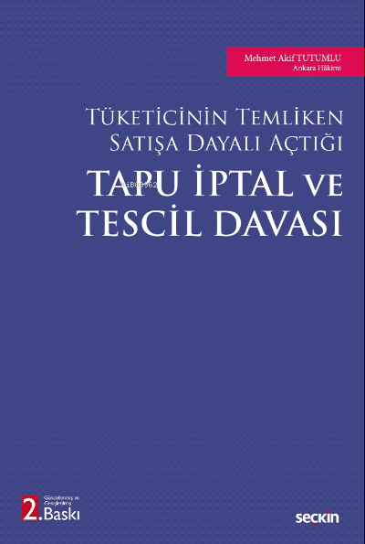 Tapu İptal ve Tescil Davası - Mehmet Akif Tutumlu | Yeni ve İkinci El 