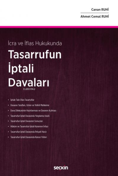 Tasarrufun İptali Davaları - Ahmet Cemal Ruhi | Yeni ve İkinci El Ucuz