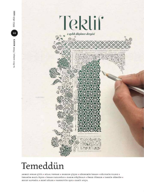 Teklif 12. Sayı;2 Aylık Düşünce Dergisi - Kolektif | Yeni ve İkinci El