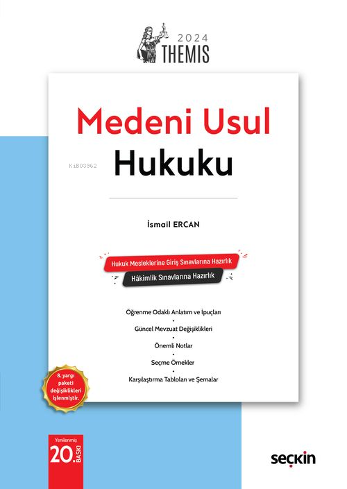 Themis– Medeni Usul Hukuku Konu Kitabı - İsmail Ercan | Yeni ve İkinci