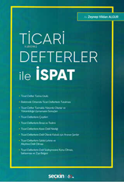 Ticari Defterler ile İspat - Zeynep Vildan Algur | Yeni ve İkinci El U