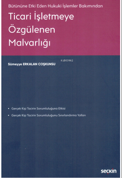 Ticari İşletmeye Özgülenen Malvarlığı - Sümeyye Erkalan Coşkunsu | Yen