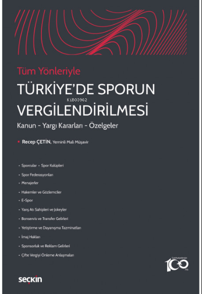 Türkiye'de Sporun Vergilendirilmesi - Recep Çetin | Yeni ve İkinci El 