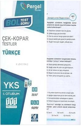 YKS 1. Oturum Türkçe Çek Kopar Testler - Kolektif | Yeni ve İkinci El 