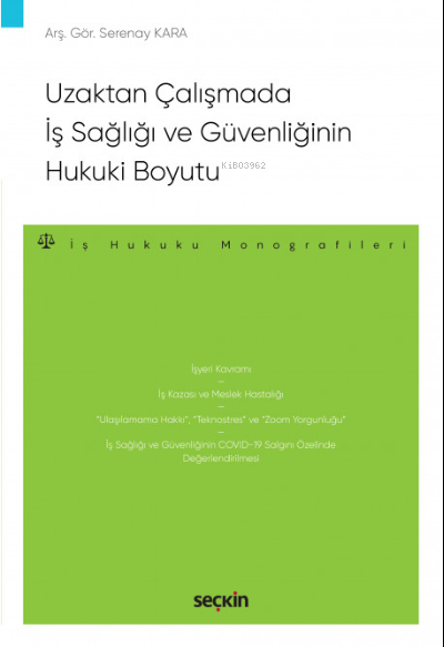 Uzaktan Çalışmada İş Sağlığı ve Güvenliğinin Hukuki Boyutu - Serenay K