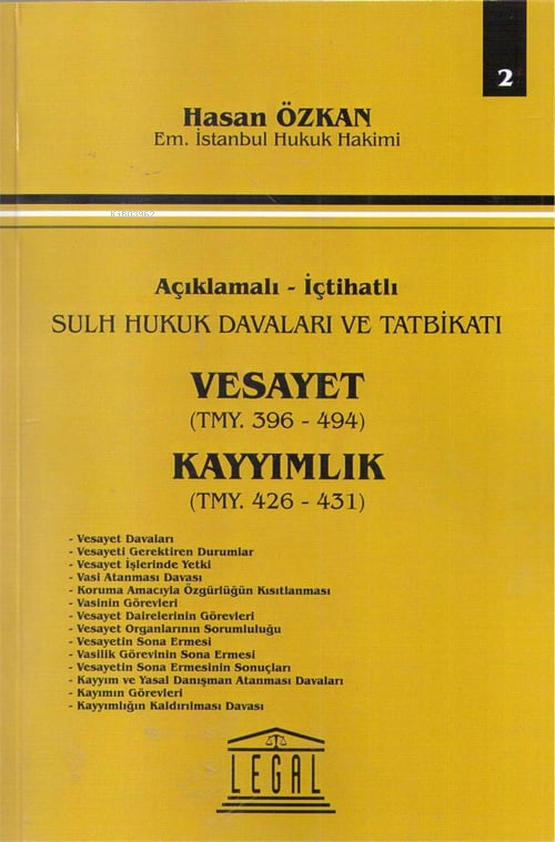 Vesayet TMY. 396 - 494, Kayyımlık TMY. 426-431 - Hasan Özkan | Yeni ve