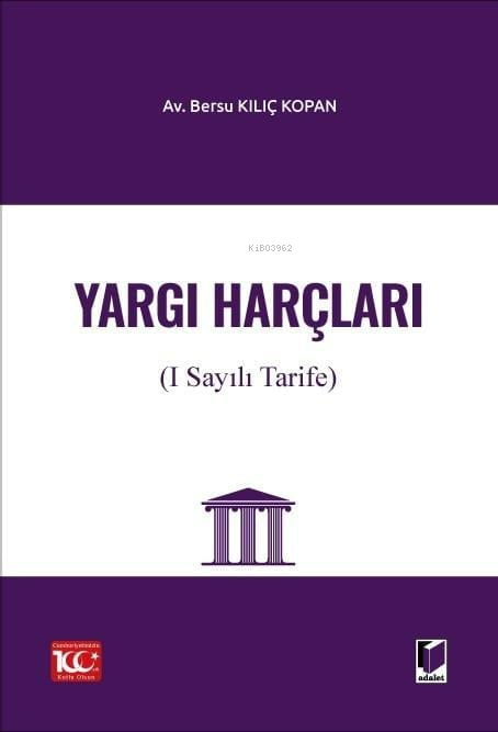 Yargı Harçları (1 Sayılı Tarife) - Bersu Kılıç Kopan | Yeni ve İkinci 