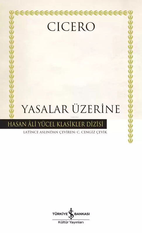 Yasalar Üzerine - Marcus Tullius Cicero | Yeni ve İkinci El Ucuz Kitab