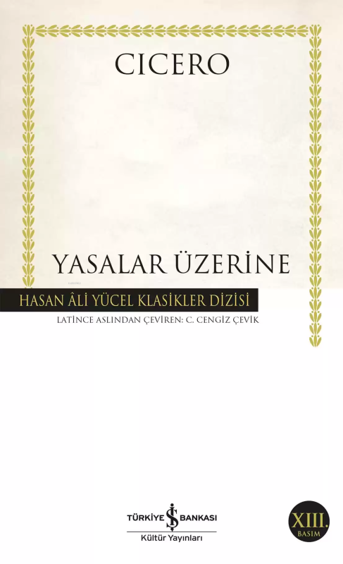 Yasalar Üzerine - Marcus Tullius Cicero | Yeni ve İkinci El Ucuz Kitab