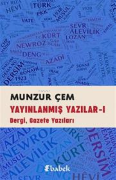 Yayınlanmış Yazılar -1 - Munzur Çem | Yeni ve İkinci El Ucuz Kitabın A