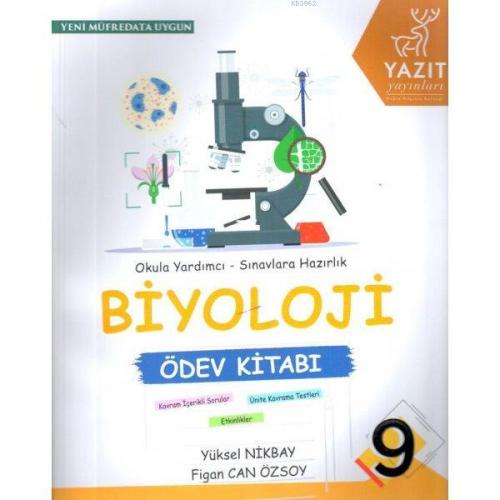 Yazıt Yayınları 9. Sınıf Biyoloji Ödev Kitabı Yazıt - | Yeni ve İkinci