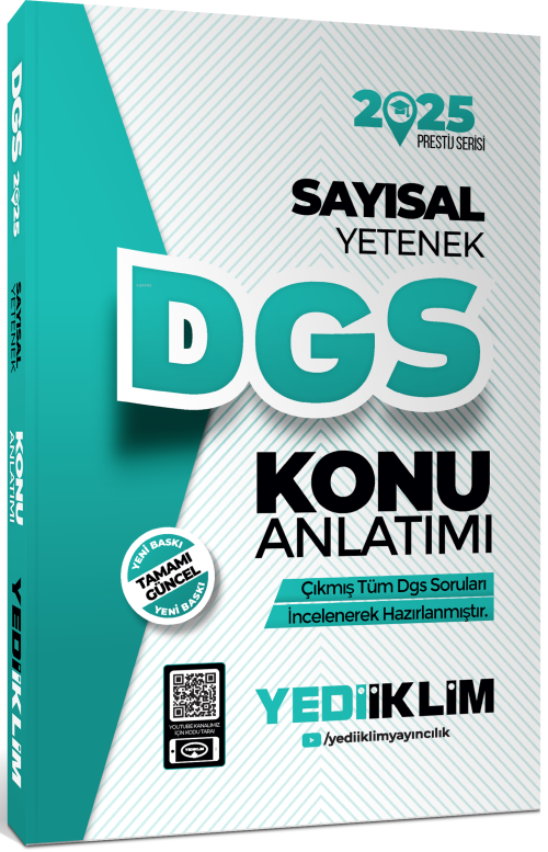 Yediiklim Yayınları 2025 DGS Sayısal Yetenek Konu Anlatımı - Kolektif 