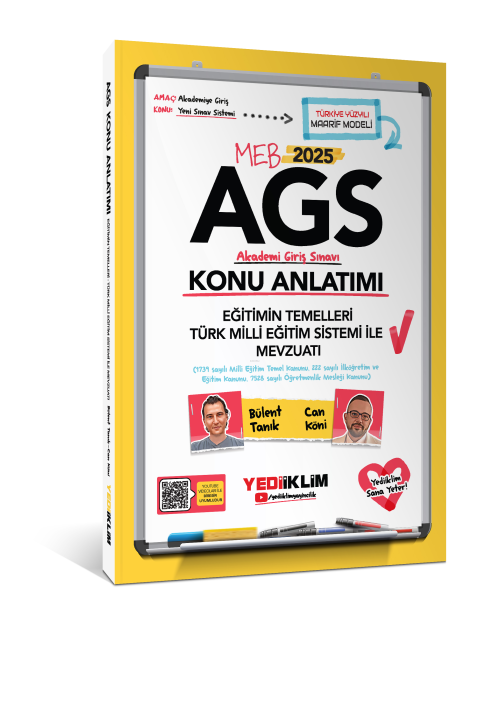 Yediiklim Yayınları 2025 MEB AGS Eğitimin Temelleri - Türk Milli Eğiti