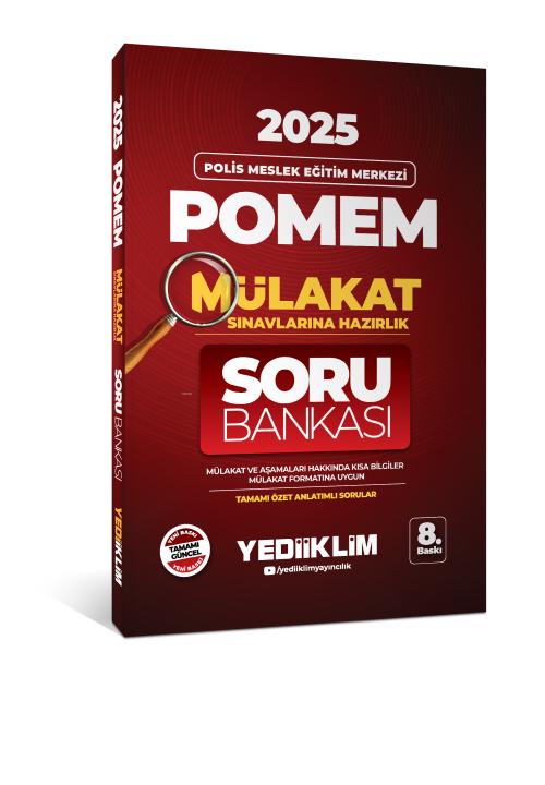 Yediiklim Yayınları 2025 POMEM Mülakat Sınavlarına Hazırlık Tamamı Öze