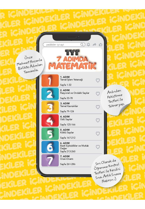 Yediiklim Yayınları TYT Yedi Adımda Temel Matematik Video Konu Anlatım