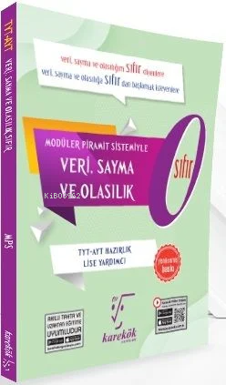 YKS TYT AYT Veri, Sayma ve Olasılık Sıfır 0 Konu Anlatımı - Kolektif |