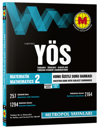 YÖS Matematik-2 Konu Anlatımlı Soru Bankası - Kolektif | Yeni ve İkinc