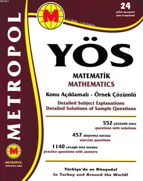 2019 YÖS Matematik Tüm Konular Konu Açıklamalı - Örnek Çözümlü - Kolek