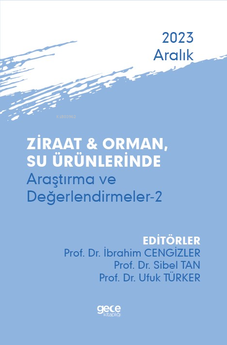 Ziraat & Orman, Su Ürünlerinde Araştırma ve Değerlendirmeler-2 - Aralı